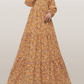 abaya robe longue fleurie