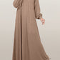 Abaya évasée rayée